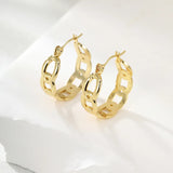 Gold Chain Hoop Earrings