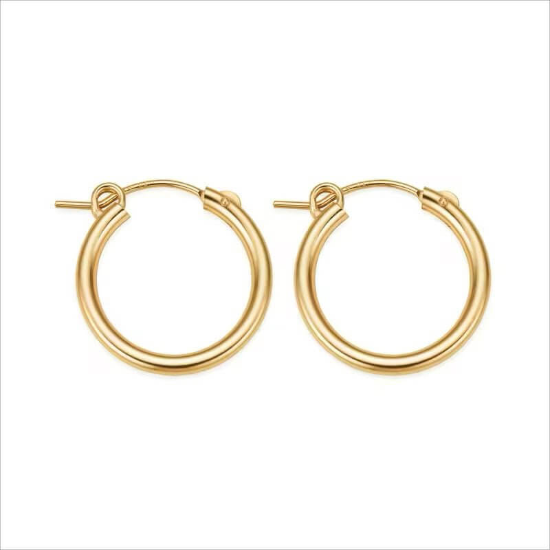 14K Gold Hinged Hoops - Jewellery Hut