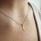 14k Gold Lightning Bolt Necklace - Jewellery Hut