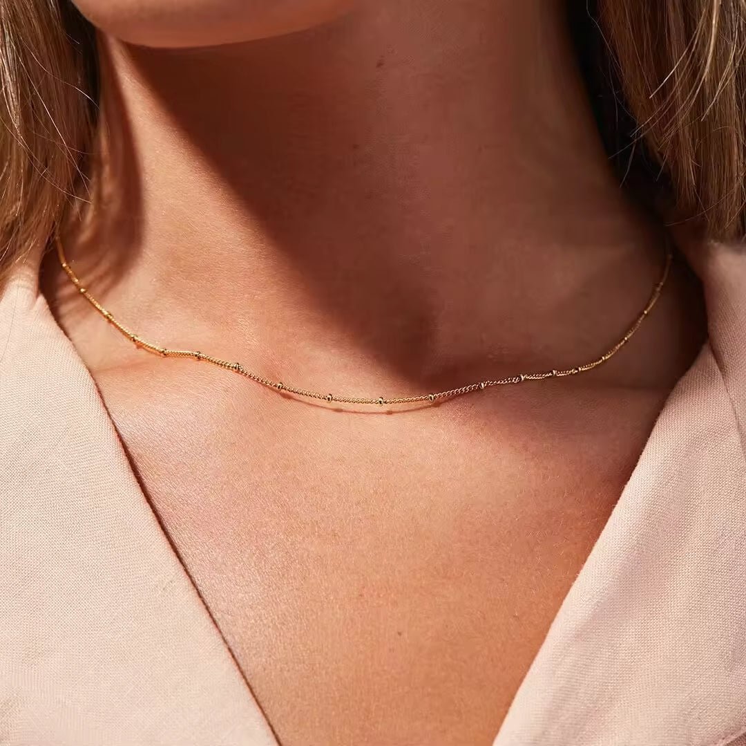 14K Gold Satellite Chain Necklace - Jewellery Hut