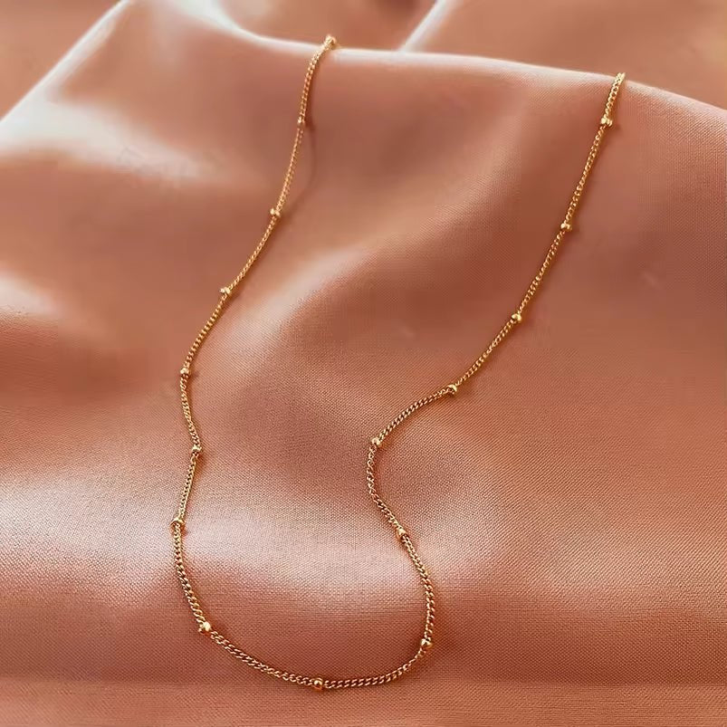 14K Gold Satellite Chain Necklace - Jewellery Hut