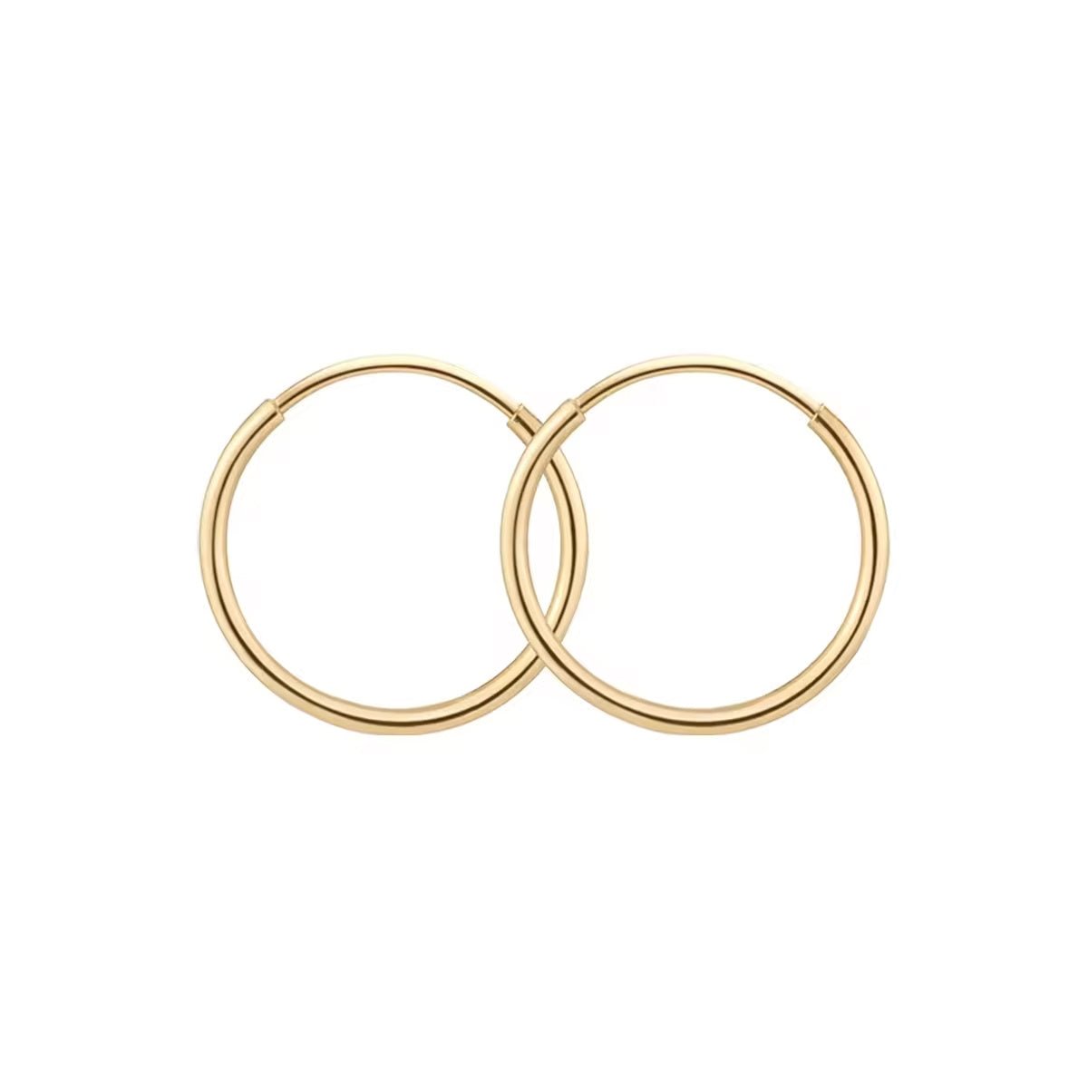 14K Gold Sleeper Hoops - Jewellery Hut