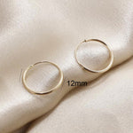 14K Gold Sleeper Hoops - Jewellery Hut