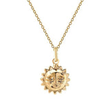 14K Gold Sun Charm Necklace - Jewellery Hut