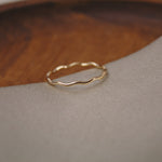 14K Gold Wavy Stacking Ring - Jewellery Hut