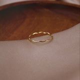 14K Gold Wavy Stacking Ring - Jewellery Hut