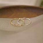 14K Gold Wavy Stacking Ring - Jewellery Hut