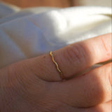 14K Gold Wavy Stacking Ring - Jewellery Hut