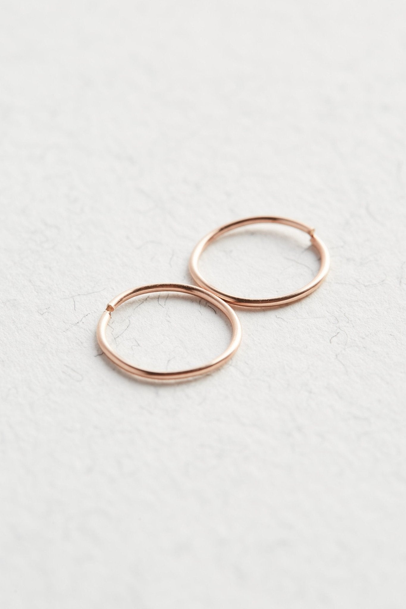 14k Rose Gold Hoop Earrings - Jewellery Hut