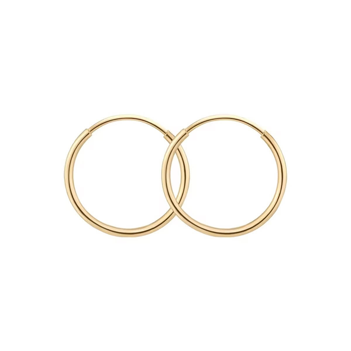 14K Solid Gold 20mm Hoops - Jewellery Hut