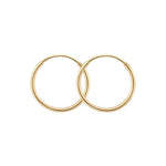 14K Solid Gold 20mm Hoops - Jewellery Hut