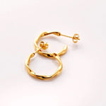 18K Gold Twisted Hoop Earrings - Jewellery Hut