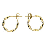 18K Gold Twisted Hoops - Jewellery Hut