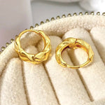 18k Gold Vermeil Chunky Twist Hoops - Jewellery Hut