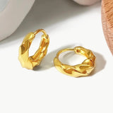 18k Gold Vermeil Chunky Twist Hoops - Jewellery Hut