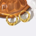 18k Gold Vermeil Chunky Twist Hoops - Jewellery Hut