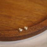 18k Gold Vermeil Heart Stud Earrings - Jewellery Hut