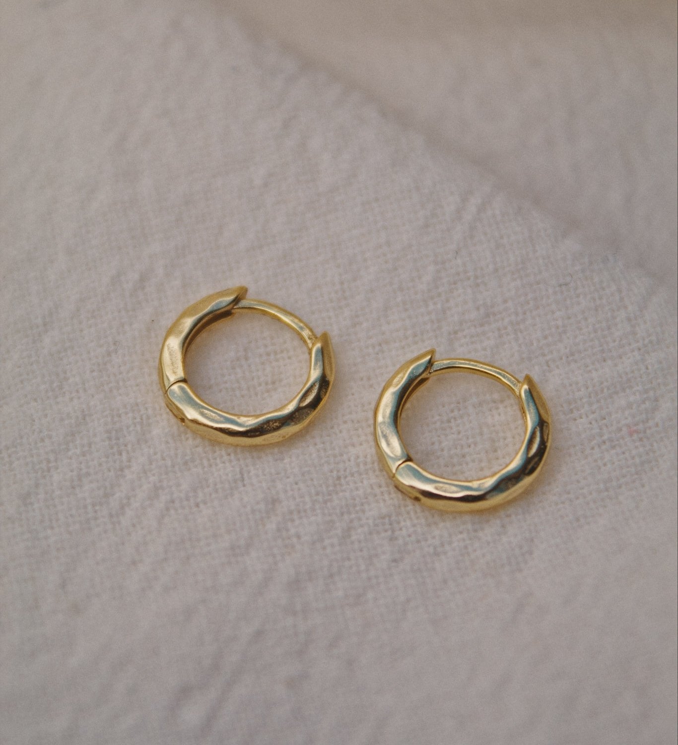 18K Gold Vermeil Huggie Hoop Earrings - Jewellery Hut