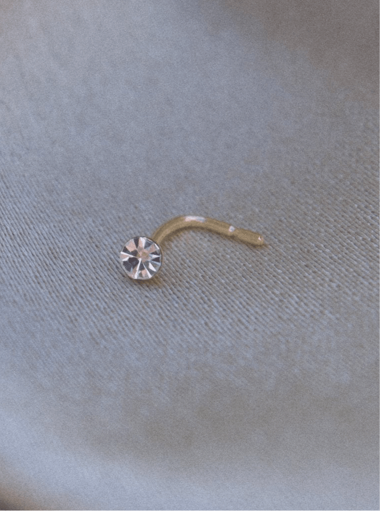 9K Gold Cubic Zirconia Nose Stud - Jewellery Hut