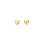 9K Yellow Gold Heart Stud Earrings - Jewellery Hut