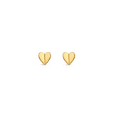 9K Yellow Gold Heart Stud Earrings - Jewellery Hut