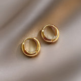 Gold Oval Hoop Earrings