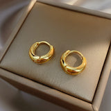 Gold Oval Hoop Earrings