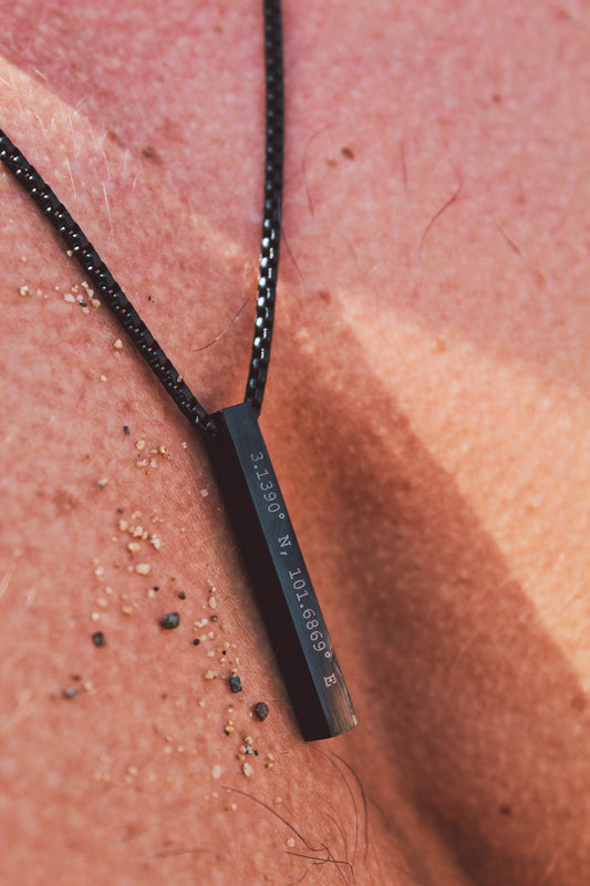 Black Personalised Bar Necklace - Jewellery Hut