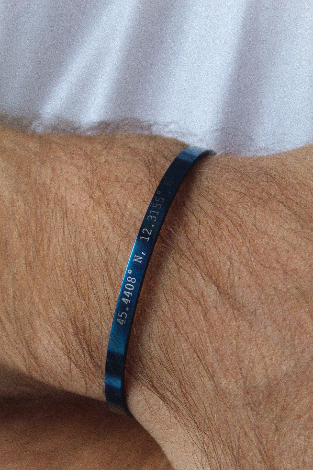 Blue Personalised Cuff Bracelet - Jewellery Hut