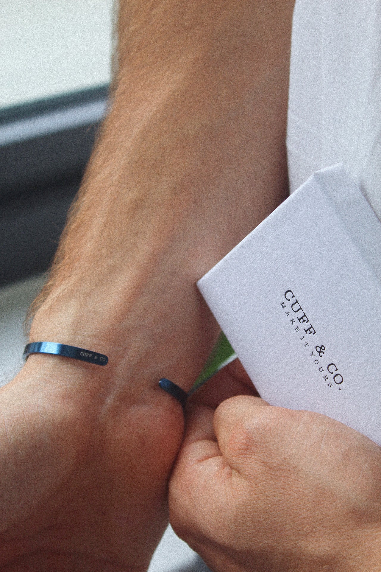 Blue Personalised Cuff Bracelet - Jewellery Hut