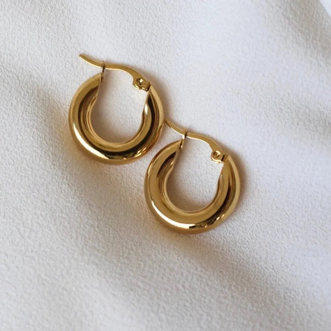 Chunky Gold Hoop Earrings - Jewellery Hut