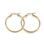 Gold Hinged Hoop Earrings - Jewellery Hut