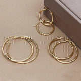 Gold Hinged Hoop Earrings - Jewellery Hut