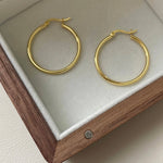 Gold Hinged Hoop Earrings - Jewellery Hut