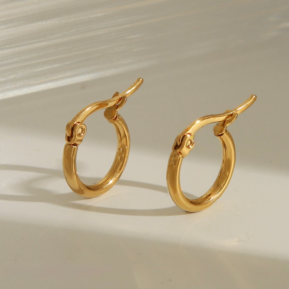 Gold Hinged Hoop Earrings - Jewellery Hut