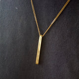 Gold Personalised Bar Necklace - Jewellery Hut