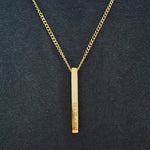 Gold Personalised Bar Necklace - Jewellery Hut