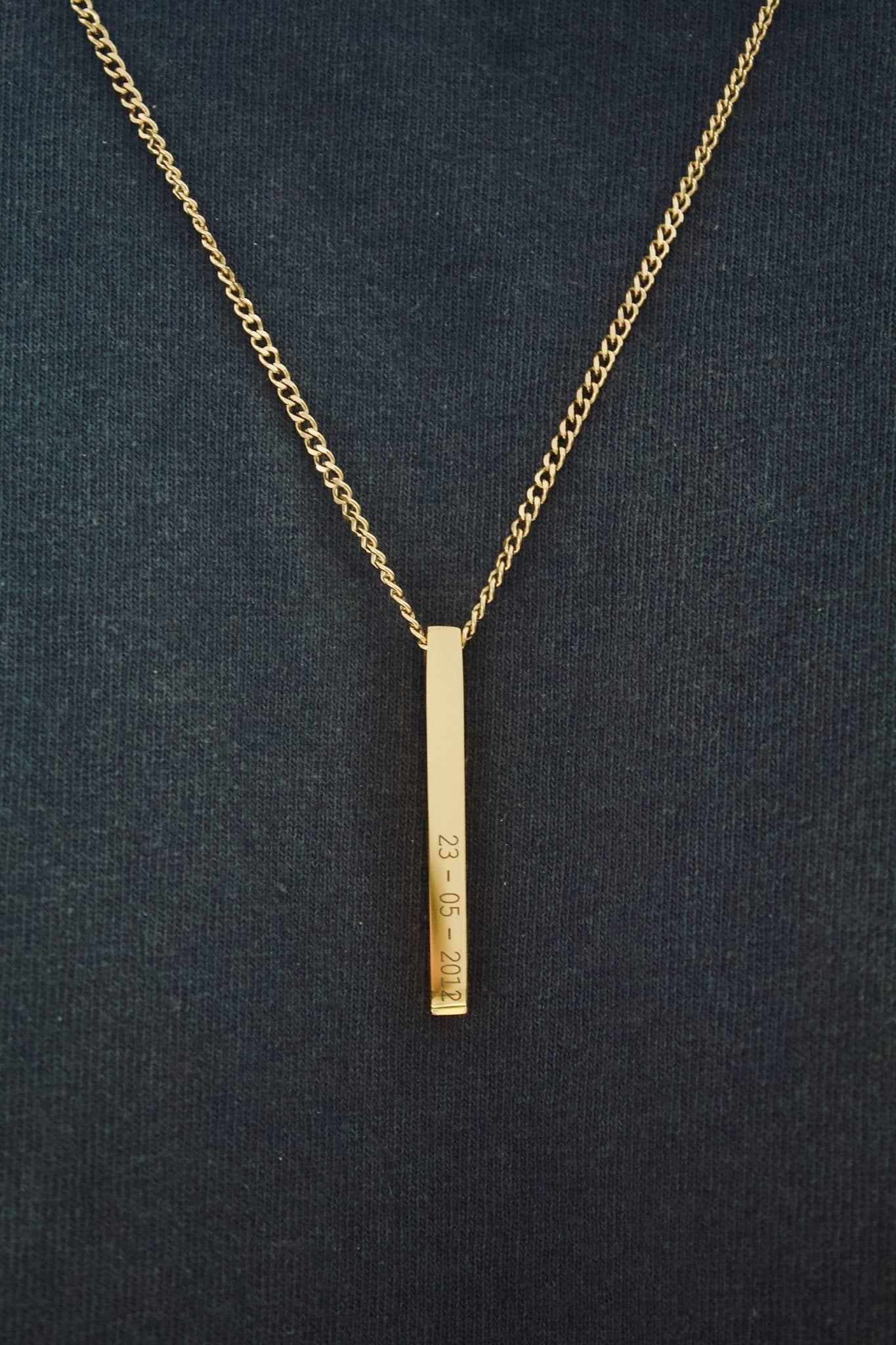 Gold Personalised Bar Necklace - Jewellery Hut