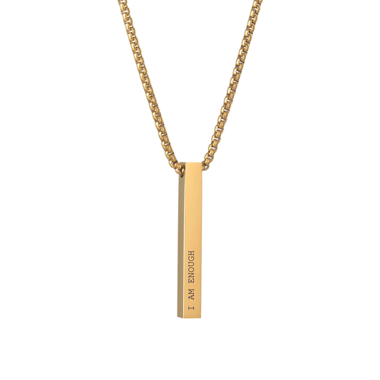 Gold Personalised Bar Necklace - Jewellery Hut