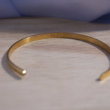 Gold Personalised Cuff Bracelet - Jewellery Hut