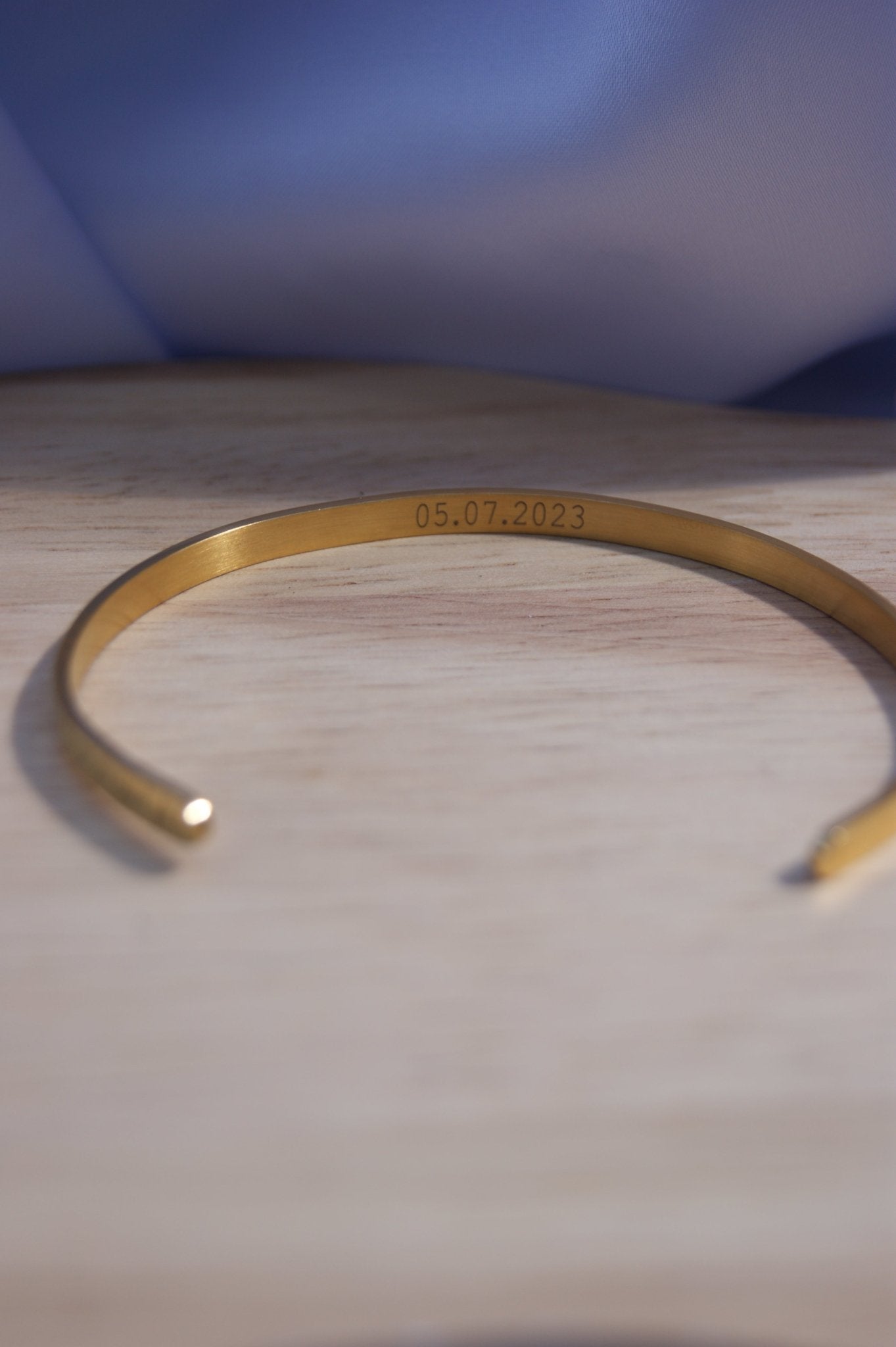 Gold Personalised Cuff Bracelet - Jewellery Hut