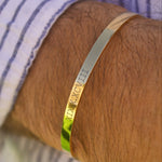 Gold Personalised Cuff Bracelet - Jewellery Hut