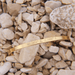 Gold Personalised Cuff Bracelet - Jewellery Hut