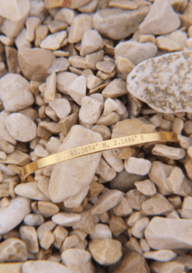 Gold Personalised Cuff Bracelet - Jewellery Hut