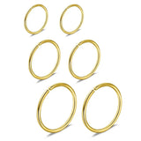 Gold Stainless Steel Nose Ring - Jewellery Hut