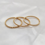 Gold Twisted Stacking Ring - Jewellery Hut