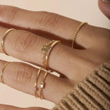 Gold Twisted Stacking Ring - Jewellery Hut