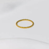 Gold Twisted Stacking Ring - Jewellery Hut