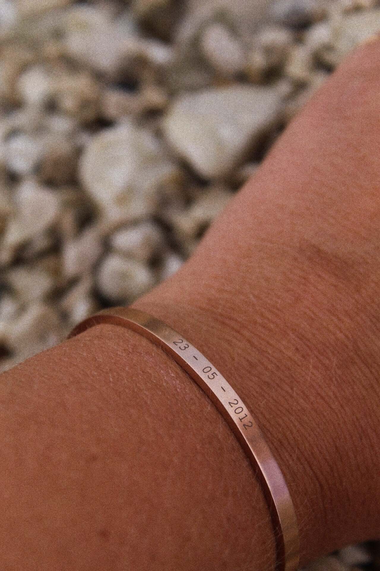 Rose Gold Personalised Cuff Bracelet - Jewellery Hut