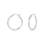 Silver Hinged Hoop Earrings - Jewellery Hut